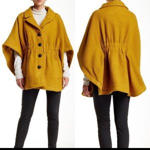 Steve Madden Poncho Jacket Mustard yellow